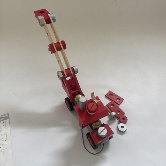 Rare Janod of France Wooden Fire Truck & Firefighters Building Toy READ - Picture 16 of 16